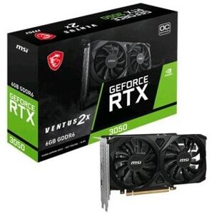 MSI GEFORCE RTX 3050 VENTUS 2X 6G OC NVIDIA 6 GB GDDR6 DUAL FAN PCI Express x8 4.0 2 x HDMI 1 x DISPLAYPORT