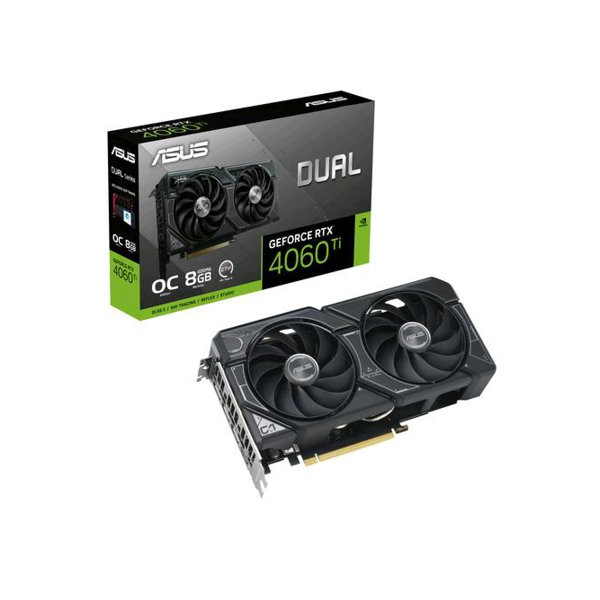 asus dual geforce rtx 4060 ti oc scheda grafica 8gb gddr6 dlss3 hdmi 3xdisplayport pci ex 4.0 16x