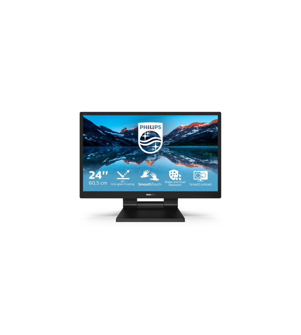 MONITOR PHILIPS TOUCH 23.8"IPS VGA HDMI DP 10TO DVI IP54 USB3.1 SMOOTHTOUCH 16:9