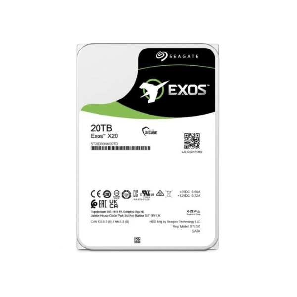 seagate exos x20 hdd 20.000gb sata iii buffer 256mb 7200rpm