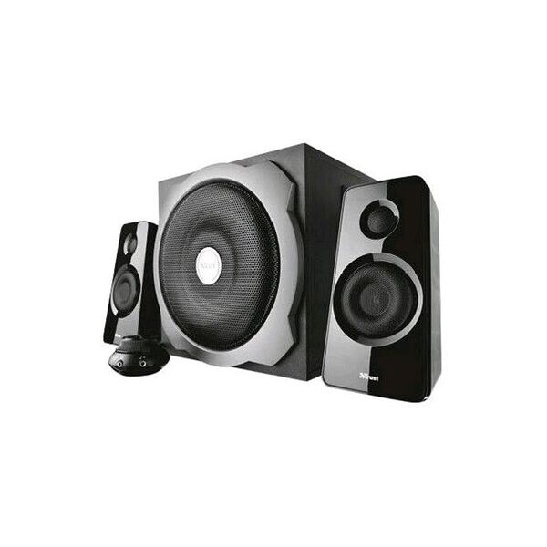 trust 19019 set altoparlanti 2.1 potenza tot 60w rms con subwoofer colore nero