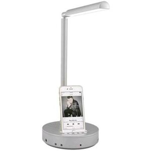 NODIS NT-S3 LAMPADA DA TAVOLO LED 10W + DOCKING STATION iPHONE 5/6 - iPOD SILVER