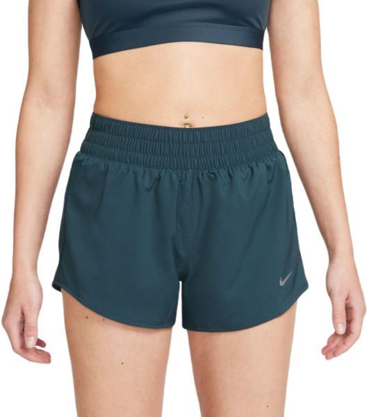 Nike Pantaloncini da tennis da donna Dri-Fit One 3in Short deep jungle/reflective silver XS