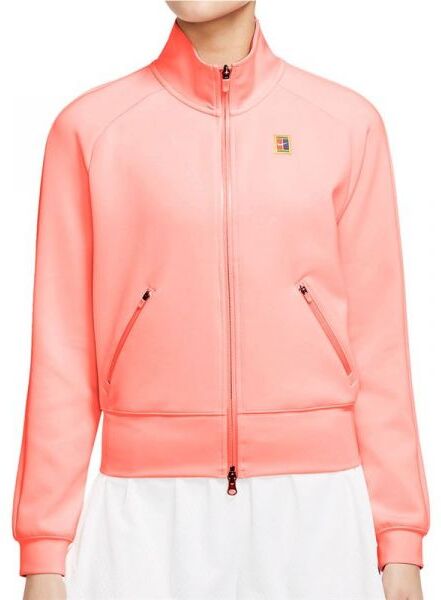 Nike Felpa da tennis da donna Court Heritage Jacket FZ W bleached coral XL