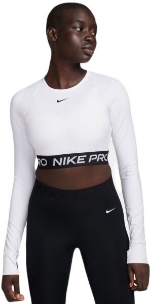 Nike Maglietta da tennis da donna (a maniche lunghe) Pro 365 Dri-Fit Cropped Long-Sleeve Top white/black S