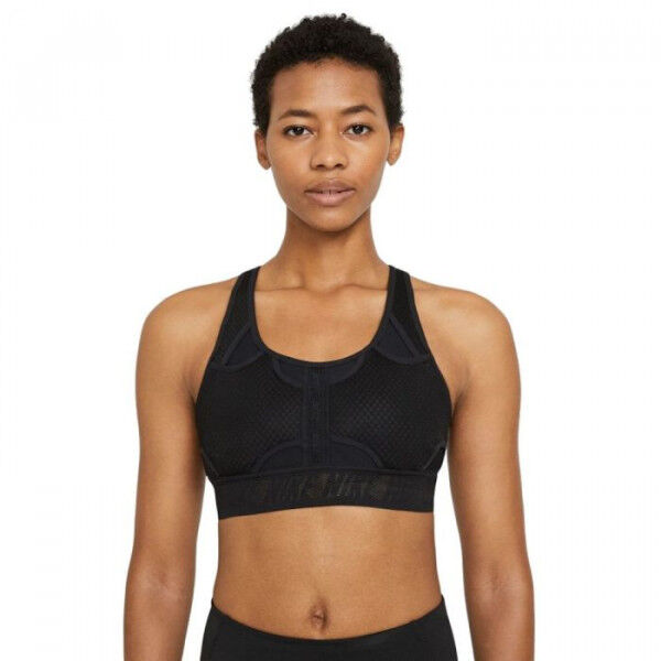 Nike Reggiseno Swoosh UltraBreathe Bra W black/black/black/dark smoke grey XS