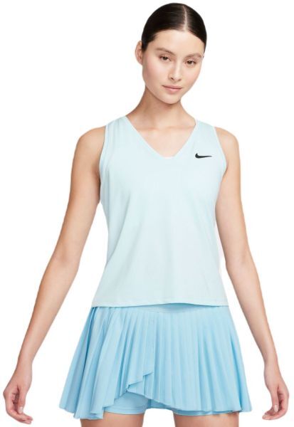 Nike Top da tennis da donna Court Dri-Fit Victory Tank glacier blue/black M