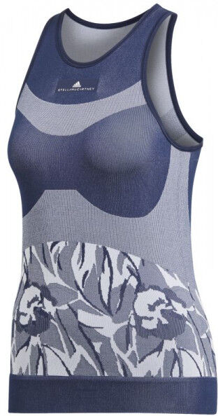 Adidas Top da tennis da donna by Stella McCartney Seamless Tank night indigo XS