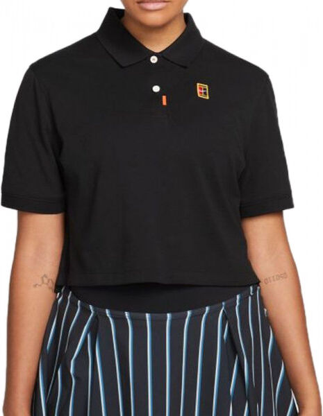 Nike Polo da donna Polo 2.0 Heritage W black/brilliant orange XL