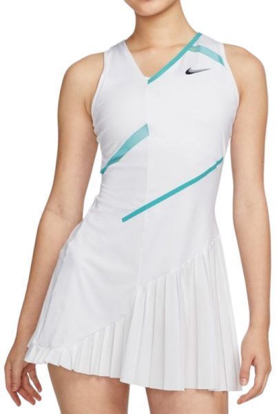Nike Vestito da tennis da donna Court Dri-Fit Tennis Dress W white/white/washed teal/wolf grey L