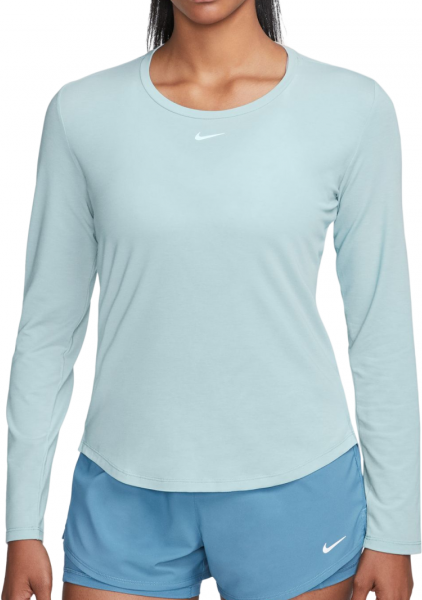 Nike Maglietta da tennis da donna (a maniche lunghe) Dri-Fit One Luxe Lon Sleeve Top ocean bliss/reflective silver XL