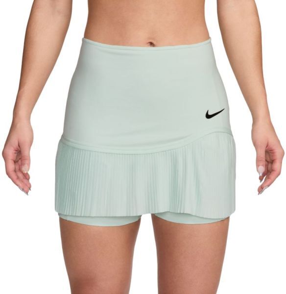 Nike Gonna da tennis da donna Dri-Fit Advantage Pleated Skirt barely green/barely green/black XS