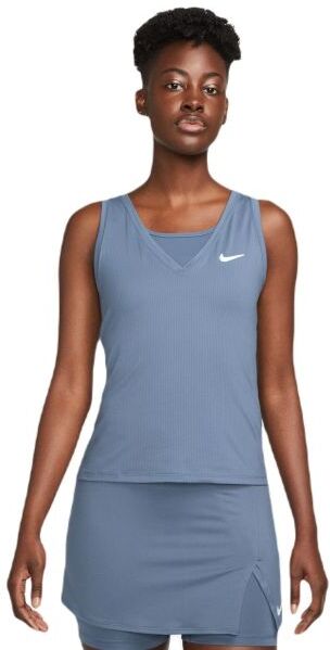 Nike Top da tennis da donna Court Dri-Fit Victory Tank diffused blue/white XS