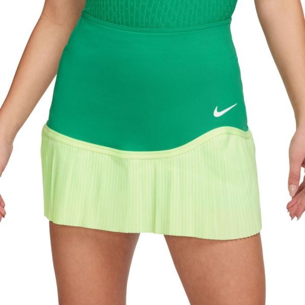 Nike Gonna da tennis da donna Dri-Fit Advantage Pleated Skirt stadium green/barely volt/white L