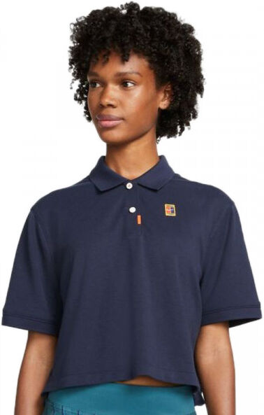 Nike Polo da donna Polo 2.0 Heritage W obsidian/brilliant orange L