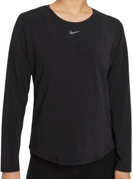 Nike Maglietta da tennis da donna (a maniche lunghe) Dri-Fit One Luxe LS Top W black/reflective silver M