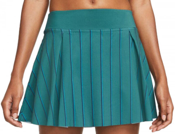 Nike Gonna da tennis da donna Dri-Fit Club Skirt Regular Stripe Tennis Heritage W dark teal green XS