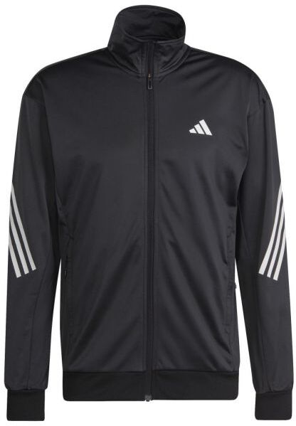 Adidas Felpa da tennis da uomo 3-Stripes Knit Tennis Jacket black M