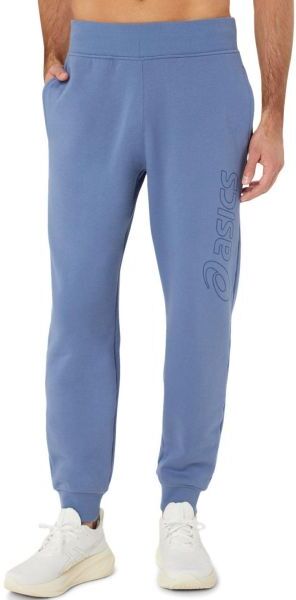 Asics Pantaloni da tennis da uomo Logo Sweatpant denim blue/thunder blue M