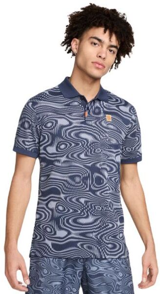 Nike Polo da tennis da uomo Polo Dri-Fit Heritage Printed thunder blue/ashen slate XL