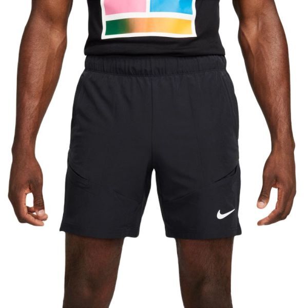 Nike Pantaloncini da tennis da uomo Court Dri-Fit Advantage 7" Tennis Short black/black/white XS