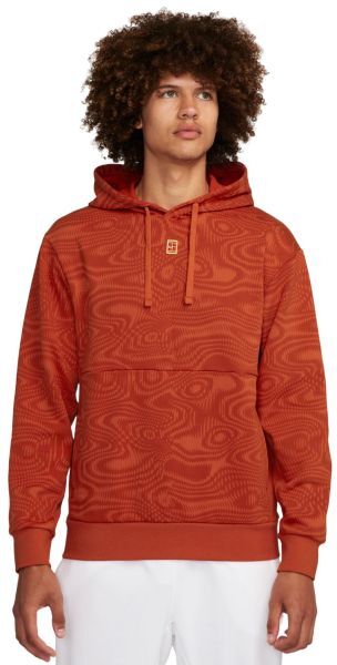 Nike Felpa da tennis da uomo Court Heritage Dri-Fit Fleece Tennis Hoodie rust factor/rust factor XXL