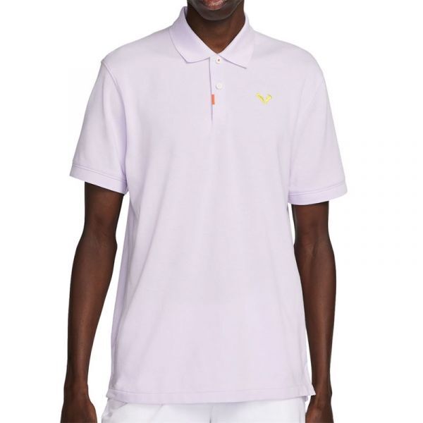 Nike Polo da tennis da uomo Rafa Slim Polo violet frost/yellow strike M