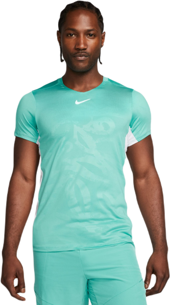 Nike T-shirt da uomo Court Dri-Fit Advantage Printed Tennis Top washed teal/white/white XL