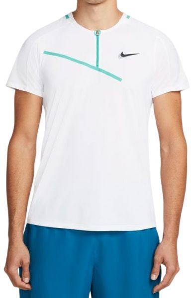 Nike Polo da tennis da uomo Spring Slam Ultimate Zip Polo M white/black S