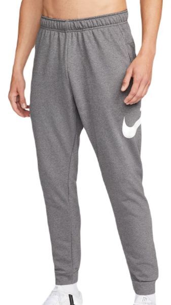 Nike Pantaloni da tennis da uomo Dry Pant Taper FA Swoosh charcoal heather/white XL