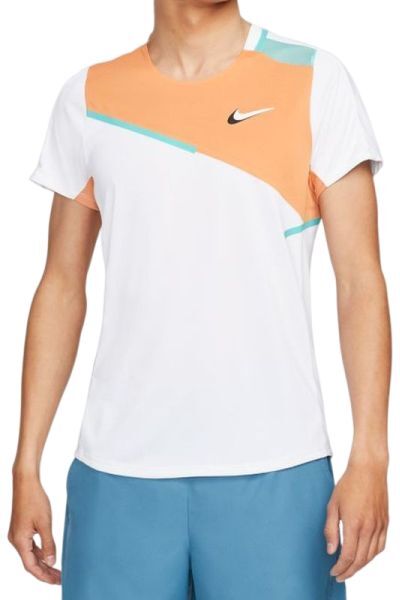 Nike T-shirt da uomo Court Dri-Fit Slam Top M white/hot curry/washed teal/white XXL