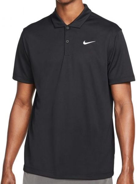 Nike Polo da tennis da uomo Men's Court Dri-Fit Solid Polo black/white S