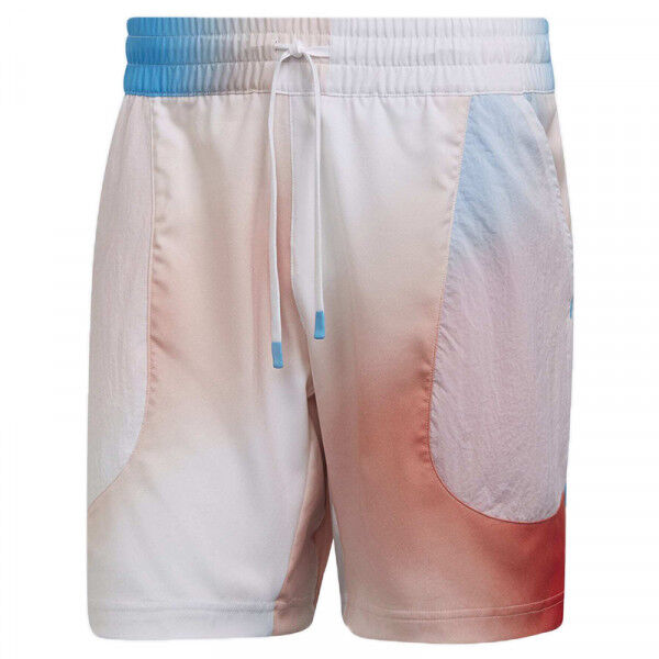Adidas Pantaloncini da tennis da uomo Melbourne Print Shorts M white/vivid red/sky rush XXL