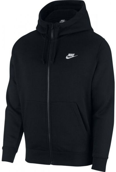 Nike Felpa da tennis da uomo Swoosh M Club Hoodie FZ BB black/black/white S