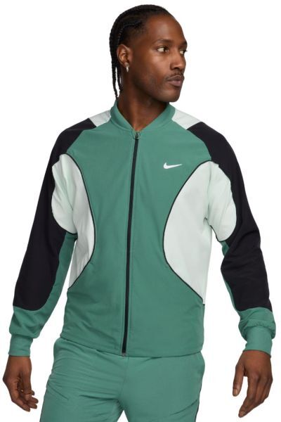 Nike Felpa da tennis da uomo Court Dri-Fit Advantage Jacket bicoastal/black/barely green/white M