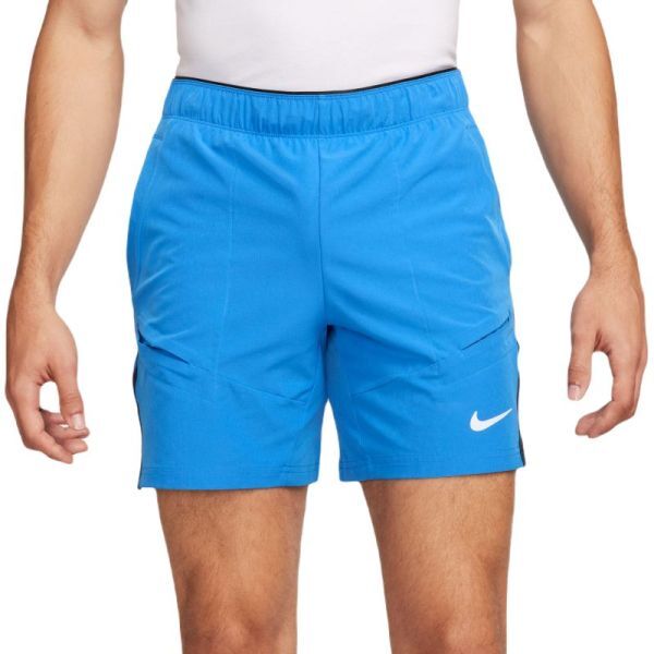 Nike Pantaloncini da tennis da uomo Court Dri-Fit Advantage 7" Tennis Short light photo blue/black/white XS