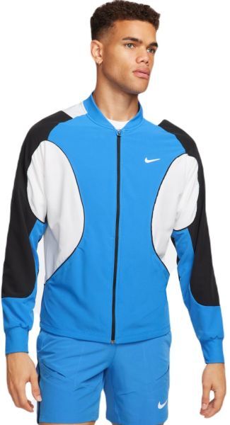 Nike Felpa da tennis da uomo Court Dri-Fit Advantage Jacket light photo blue/black/white/white L