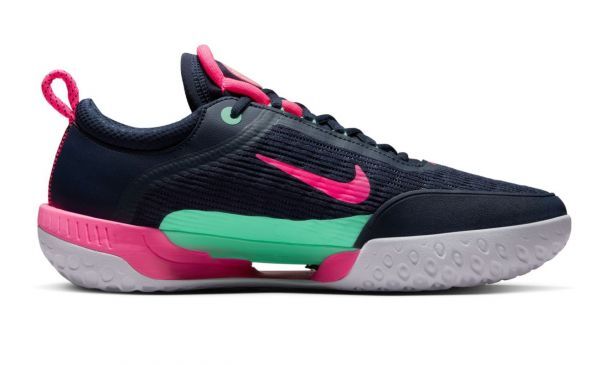Nike Scarpe da tennis da uomo Zoom Court NXT obsidian/green glow/white/hyper pink 44