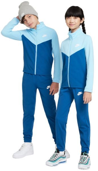 Nike Tuta per ragazzi/giovani Kids Sportswear Tracksuit aquarius blue/court blue/white XL