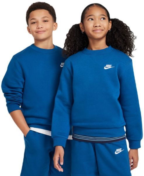 Nike Felpa per ragazze Kids Sportswear Club Fleece Hoodie court blue/white XL