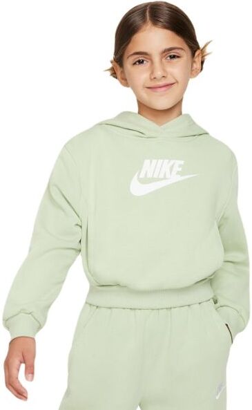 Nike Felpa per ragazze Sportswear Club Fleece Crop Hoodie honeydew/white XL