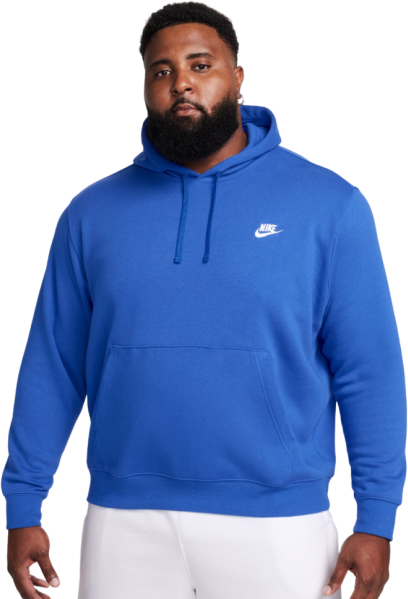 Nike Felpa da tennis da uomo Sportswear Club Fleece Pullover Hoodie game royal/game royal/white XL