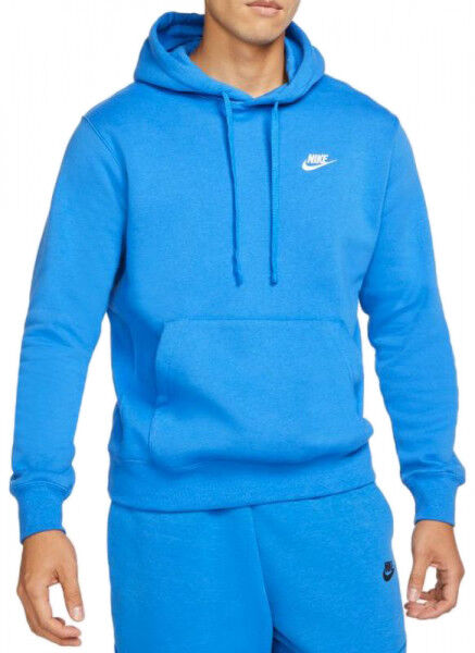 Nike Felpa da tennis da uomo Sportswear Club Hoodie PO BB signal blue/signal blue/white XL