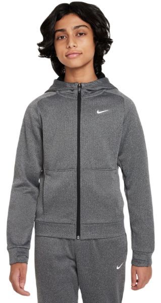 Nike Felpa per ragazzi Therma-FIT Full-Zip Hoodie black/white XL