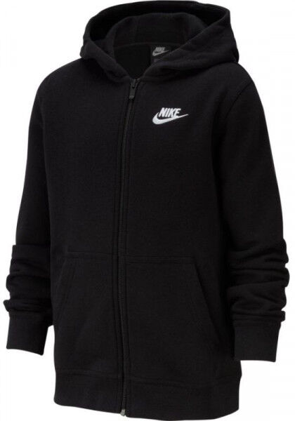 Nike Felpa per ragazzi NSW Hoodie FZ Club B black/black/white XS