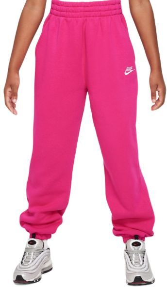 Nike Pantaloni per ragazze Sportswear Club Fleece fireberry/fireberry/white L