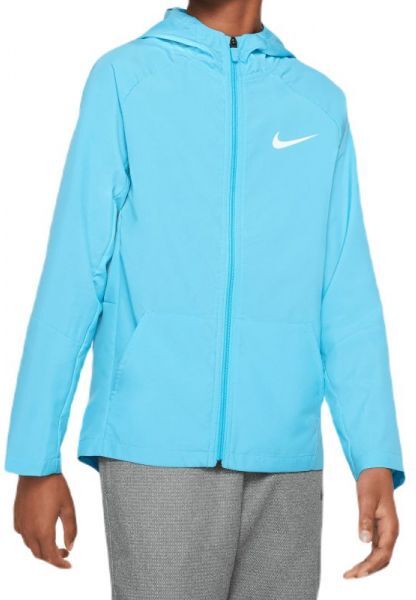 Nike Felpa per ragazzi Dri-Fit Woven Training Jacket baltic blue/baltic blue/white L