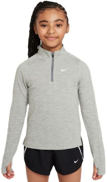 Nike Maglietta per ragazze Kids Dri-Fit Long Sleeve 1/2 Zip Top dark grey heather/white S