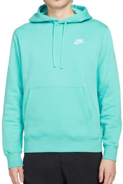 Nike Felpa da tennis da uomo Sportswear Club Hoodie PO BB -washed teal/washed teal/white XXL