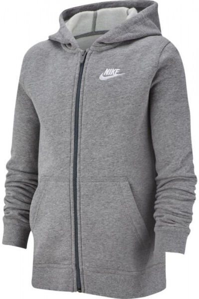 Nike Felpa per ragazzi NSW Hoodie FZ Club B carbon heather/smoke grey/white XS